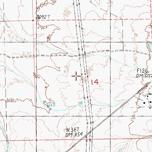 Topographic Map of Shaniko Flats, OR