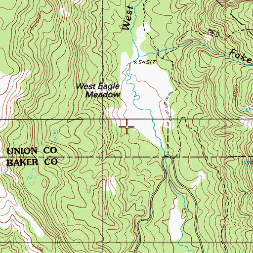 Topographic Map of West Eagle Horse Camp, OR