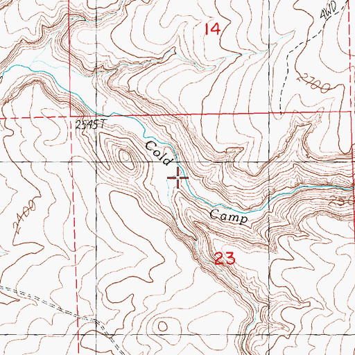 Topographic Map of King Creek, OR