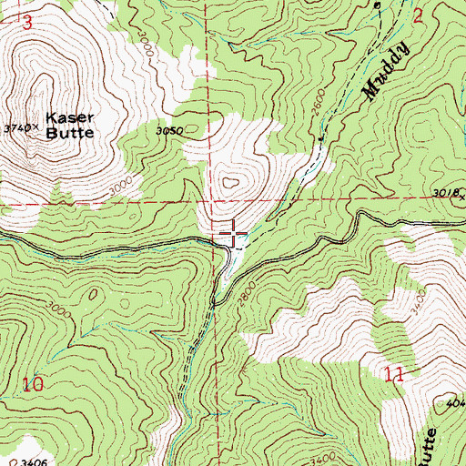 Topographic Map of Hawley Creek, OR