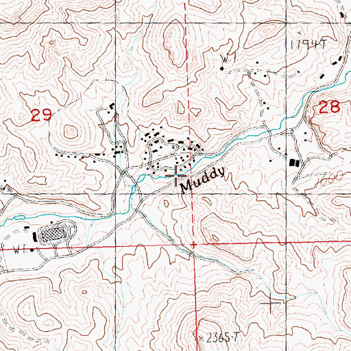 Topographic Map of Currant Creek Dam, OR
