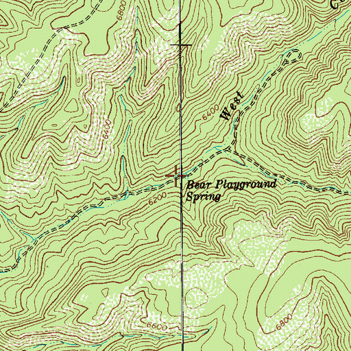 Topographic Map of Bear Playground Spring, AZ