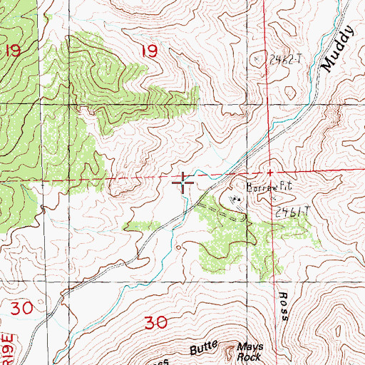 Topographic Map of Ross Creek, OR