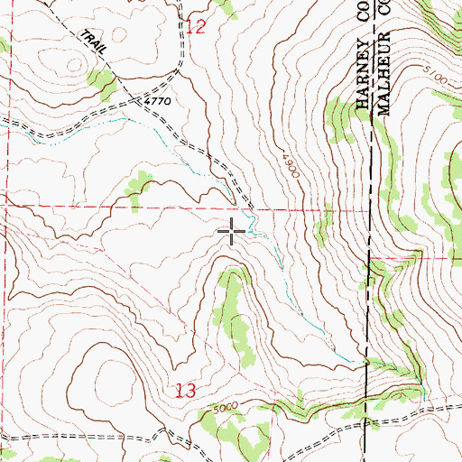 Topographic Map of Rocky Reservoir, OR