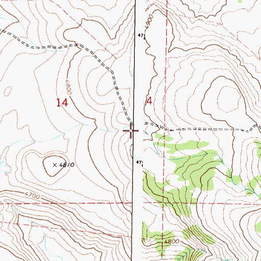 Topographic Map of Barren Valley Reservoir, OR