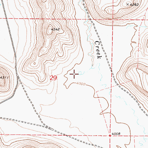 Topographic Map of Indian Reservoir, OR