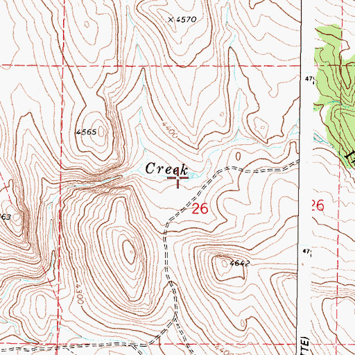 Topographic Map of Basin Reservoir, OR
