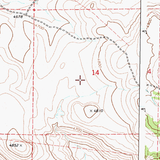 Topographic Map of Barren Valley, OR