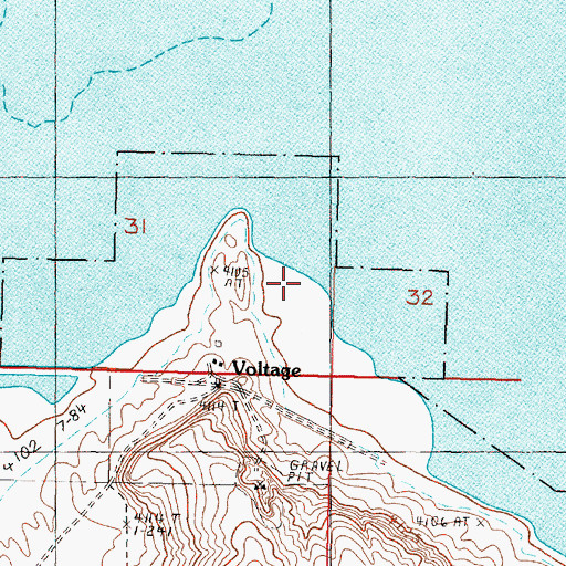 Topographic Map of Indian Spring, OR