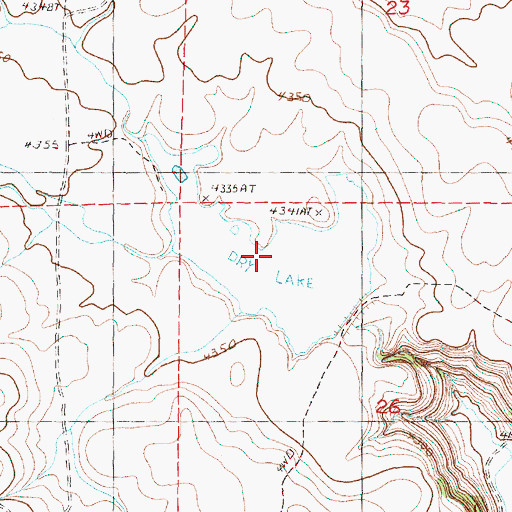 Topographic Map of Campbell Reservoir, OR