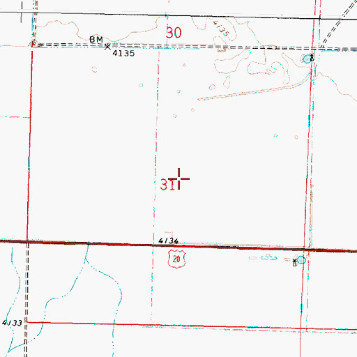 Topographic Map of Cow Creek Sink, OR