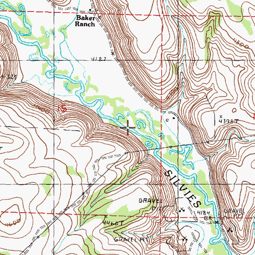 Topographic Map of Savage Slough, OR