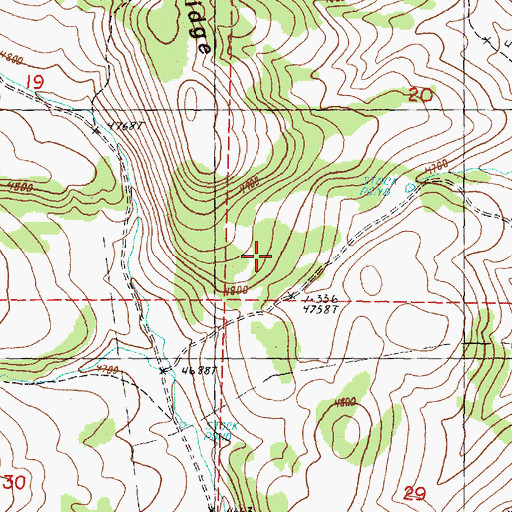 Topographic Map of Mud Ridge, OR