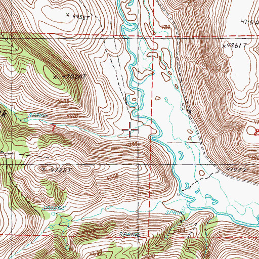 Topographic Map of Charlie Creek, OR