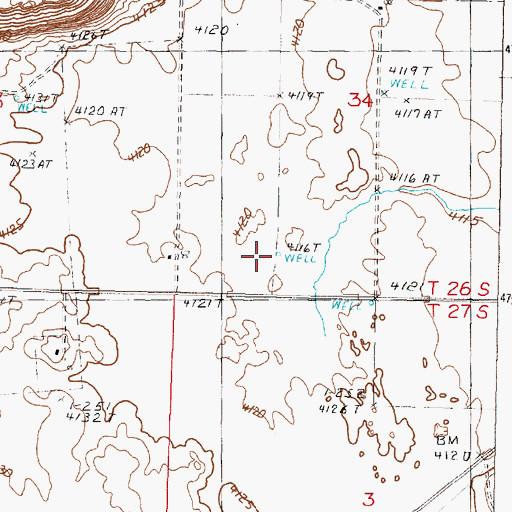 Topographic Map of Merrick Well, OR