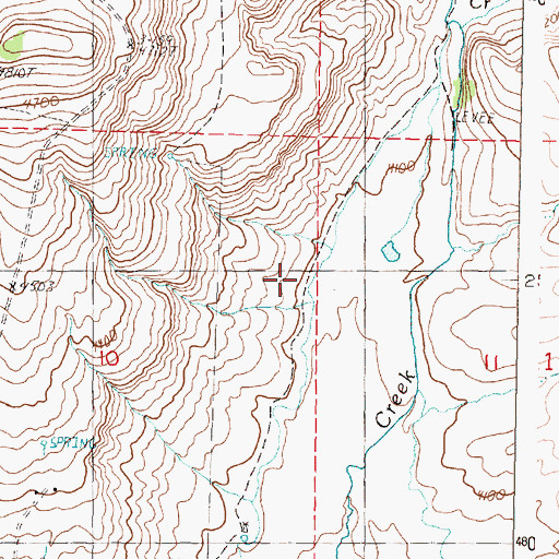 Topographic Map of Cory Ditch, OR