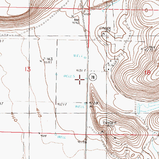 Topographic Map of Thompson Well, OR