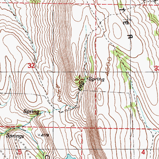 Topographic Map of Scrub Bull Spring, OR