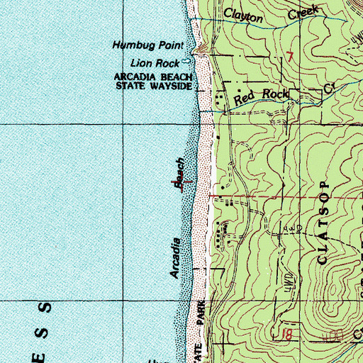 Topographic Map of Griffin Creek, OR