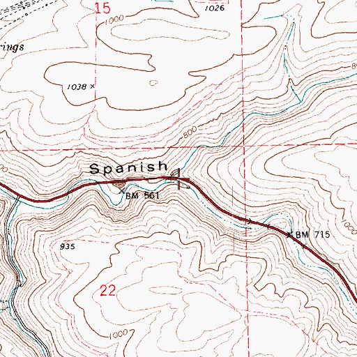 Topographic Map of China Hollow Creek, OR