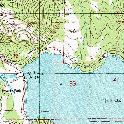 Topographic Map of Old Slow and Easy Landing, OR