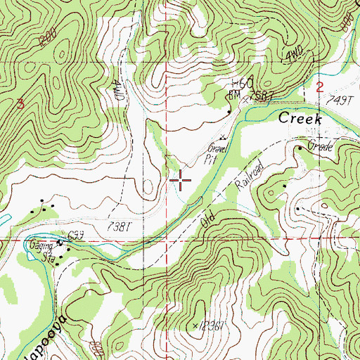 Topographic Map of Salt Lick Creek, OR