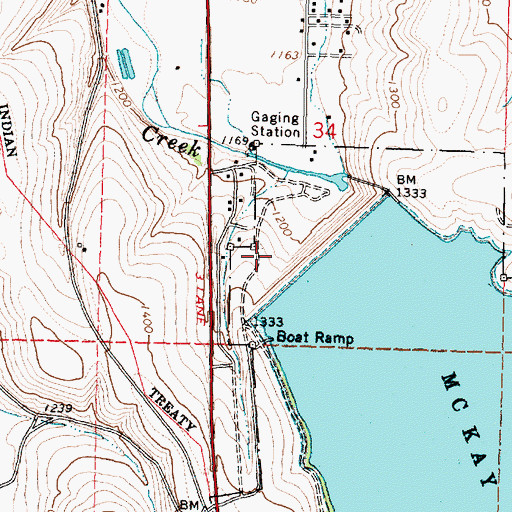 Topographic Map of McKay Reservoir, OR