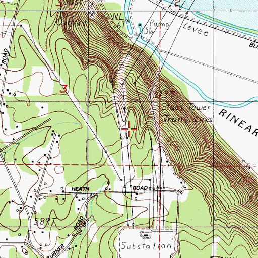 Topographic Map of Rinearson Point, OR