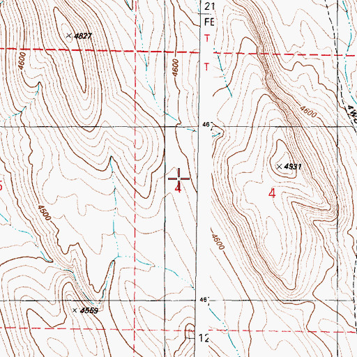 Topographic Map of White Horse Mountains, OR