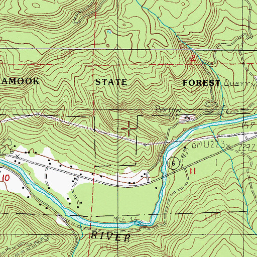 Topographic Map of Cedar Creek, OR