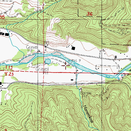 Topographic Map of Hanenkrat Creek, OR