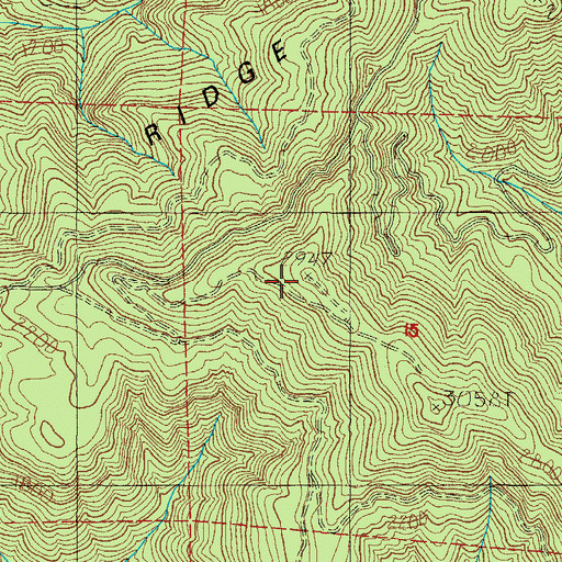 Topographic Map of Hembre Lookout, OR