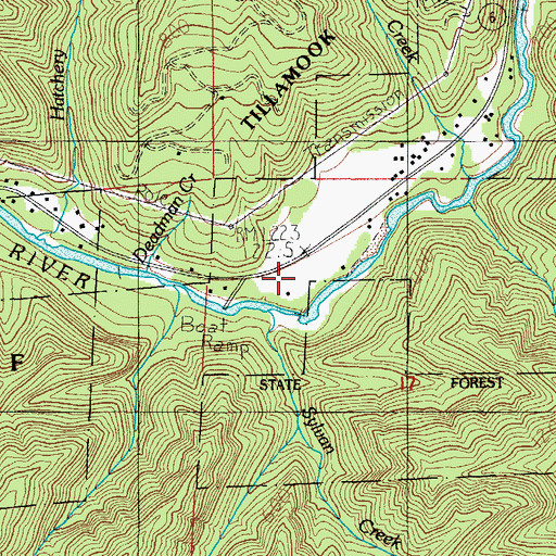 Topographic Map of Siskeyville (historical), OR