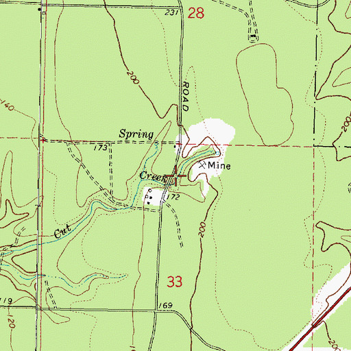 Topographic Map of Eagle Mine, OR