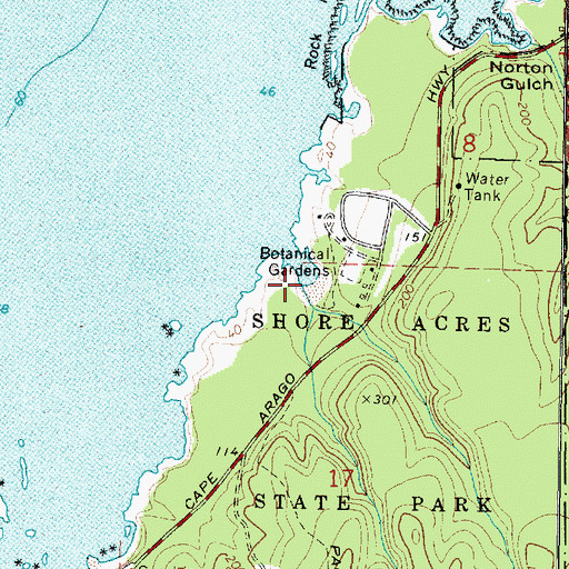 Topographic Map of First Creek, OR