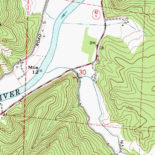 Topographic Map of Waddington Creek, OR
