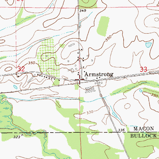 Topographic Map of Armstrong, AL