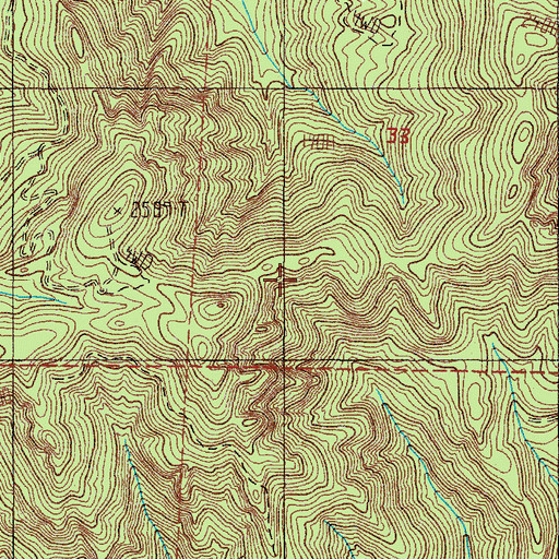 Topographic Map of Tilden Bluffs, OR