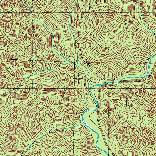 Topographic Map of Tilton Creek, OR