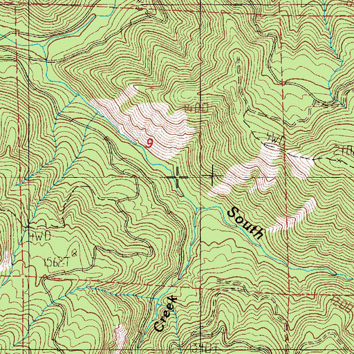 Topographic Map of Starr Creek, OR