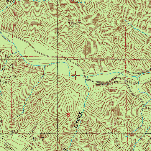 Topographic Map of McKenny Creek, OR