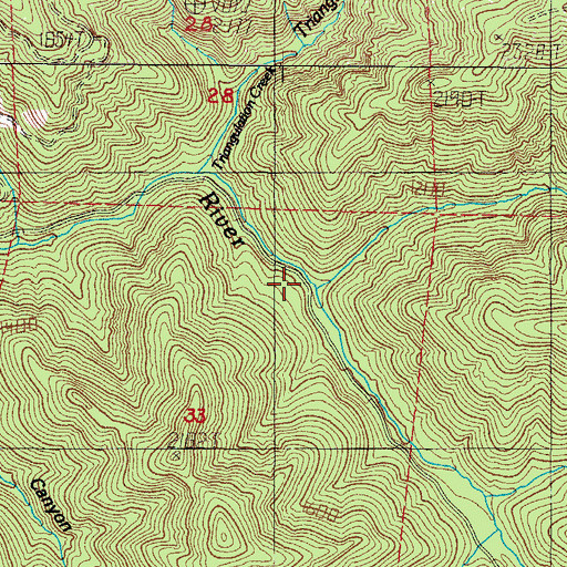 Topographic Map of Fick Creek, OR