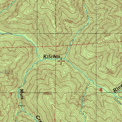 Topographic Map of Schmitz Creek, OR