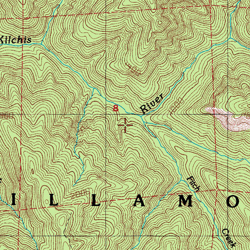 Topographic Map of Fitch Creek, OR