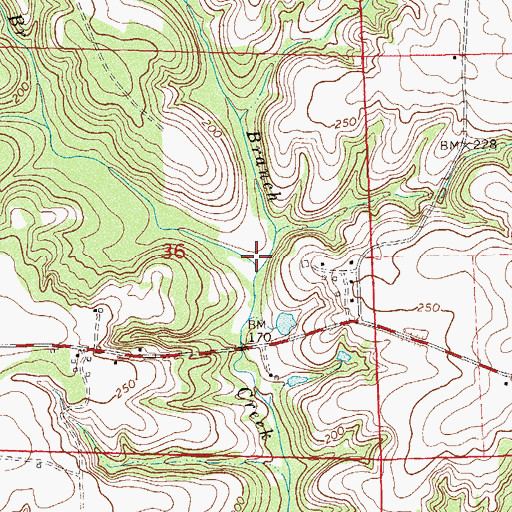 Topographic Map of Armstrong Branch, AL