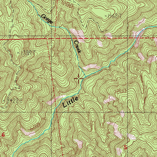 Topographic Map of Gorge Creek, OR