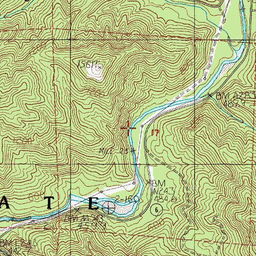 Topographic Map of Wilson Falls, OR