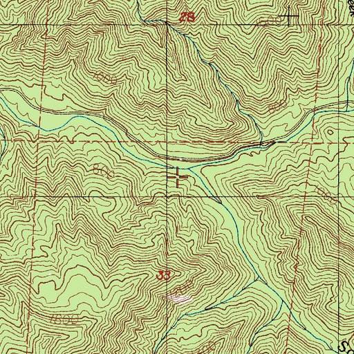Topographic Map of South Fork Jordan Creek, OR