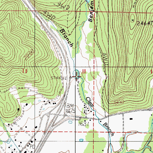Topographic Map of Benjamin Gulch, OR