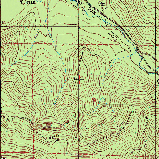 Topographic Map of Albro Creek, OR
